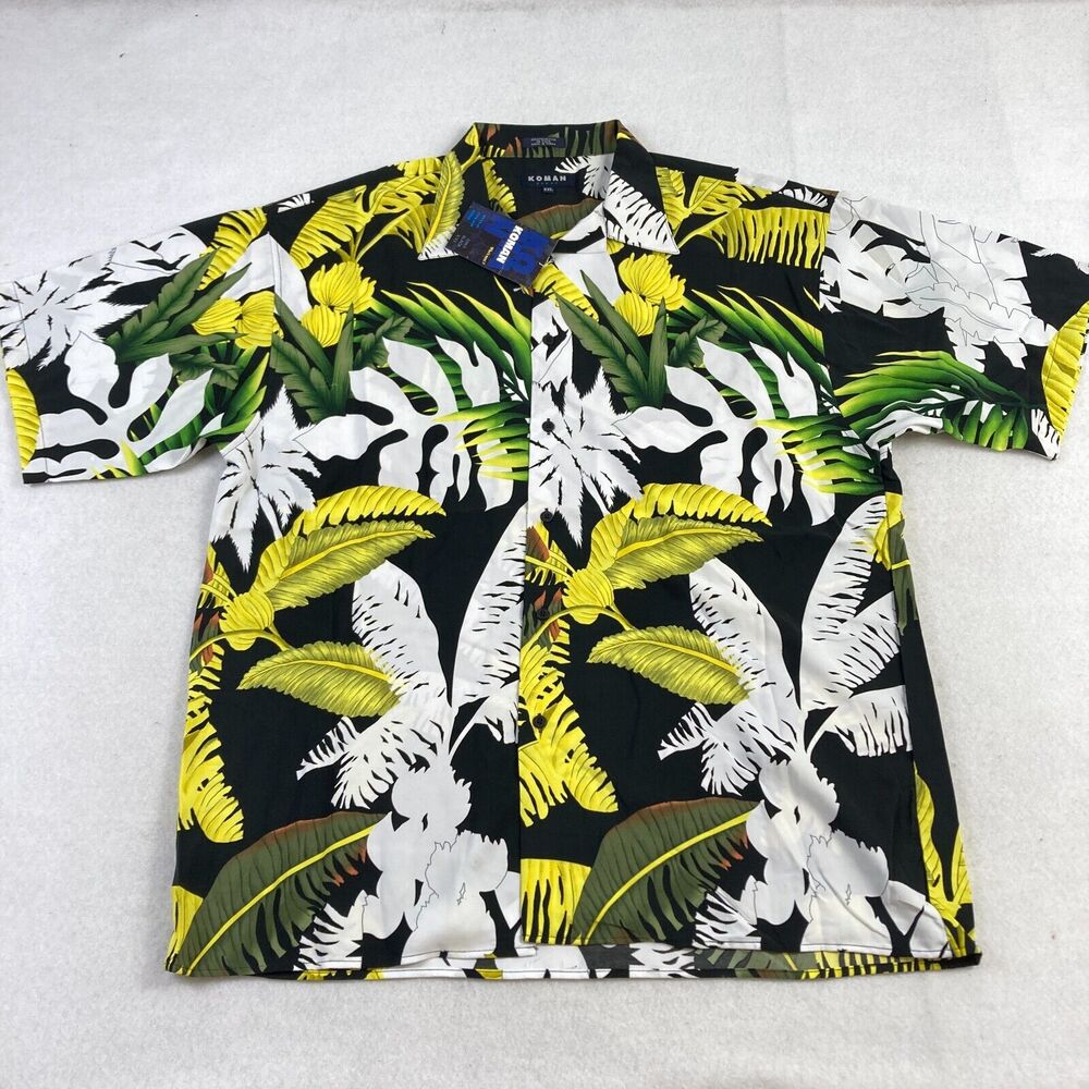 Vintage Koman Sport Hawaiian Shirt Mens 2XL Multicolor All Over Print‎ Vacation